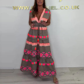 Vestido Luz - Plissado com Decote em V - CONFORTMAX