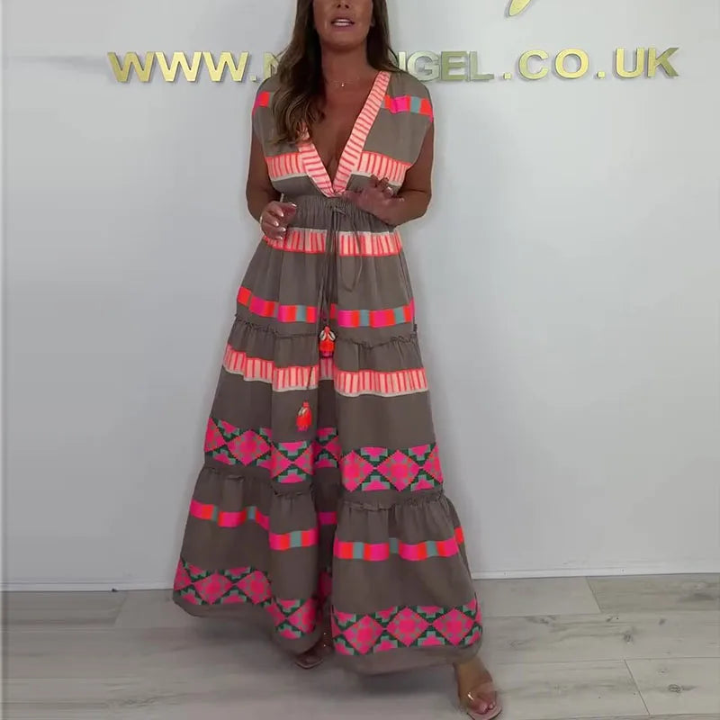 Vestido Luz - Plissado com Decote em V - CONFORTMAX