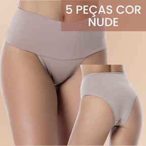 Kit 5 Calcinhas Shape Turbo e Zero Barriga
